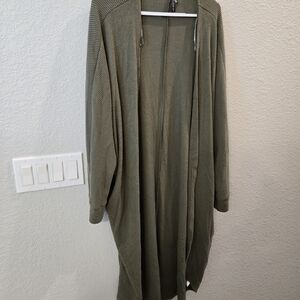 Torrid Olive Open-Front Sweater